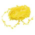 2-6-pak 20 metrów Sztuczna tkanina Girlanda liść Wstążka Wykończenia Zrób to sam Rękodzieło Żółte