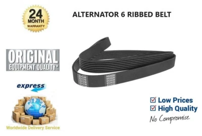 CINTURÓN VENTILADOR ALTERNADOR ACANALADO EN V para CHRYSLER PACIFICA 3.5 2003-2006 (6 COSTILLAS EN V) Foto 1 de 4