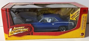 Johnny Lightning 1970 Plymouth Hemi Cuda Die Cast 1:24 Blue W/White Stripe - Picture 1 of 7