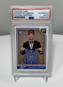 Domantas Sabonis Kings RC Rookie Card Autographed Signed Slabbed Card PSA COA - Picture 1 of 5