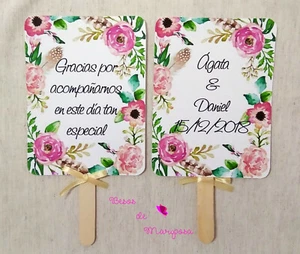 Abanico boda personalizado. Wedding personalized fan - Imagen 1 de 3