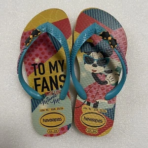 Havaianas Disney Minnie Mouse Flip Flops Girl's Size US 9C EUR 25/26 Pre-Owned - Picture 1 of 11