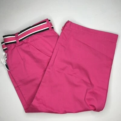 Cinturón Pantalones Capri Algodón Karen Scott Rosa Control Abdomen Para Mujer 12 Frente Plano Foto 1 de 4