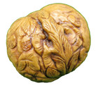 Antike, filigran geschnitzte  "1000 Gesichter"  Walnuss - Qing Dynastie Netsuke