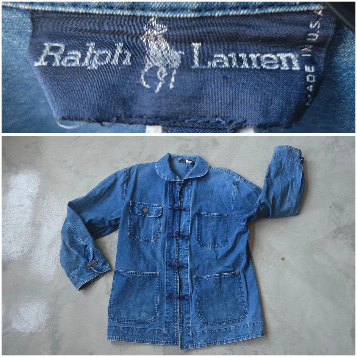 Vintage 90s Ralph Lauren POLO Chore Jacket LOLIFE Coat RARE Large