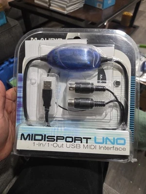 M-Audio MidiSport Uno 1-In/1-Out Cable USB MIDI Interface Mac PC - Image 1 of 3