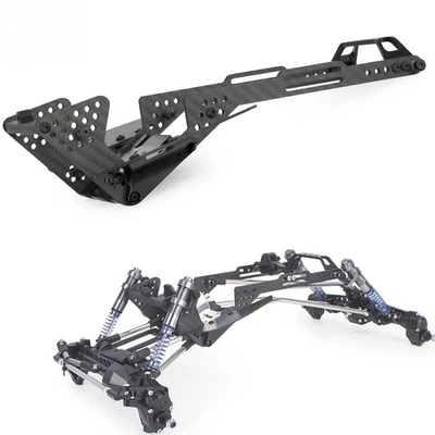 High Clearance Carbon LCG Chassis Kit For Comp Cheater Rigs RC Crawler Upgrades - Image 1 of 4