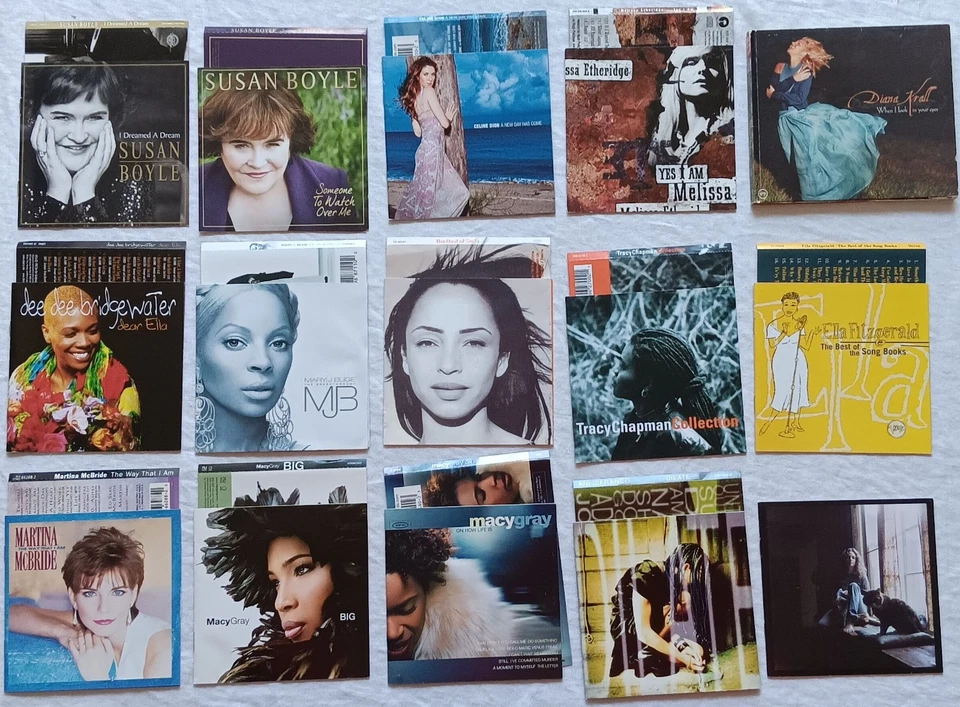 ⭐️⭐️ CD Jewel Case Booklets Cover Art FEMALE VOCALISTS LOT (no discs or plastic) - Imagem 1 de 1