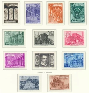 VATICAN 1949 Cpl Superb MNH/** Basilicas / Churches Set,Sc 122-131+ E11-12,Italy - Picture 1 of 1