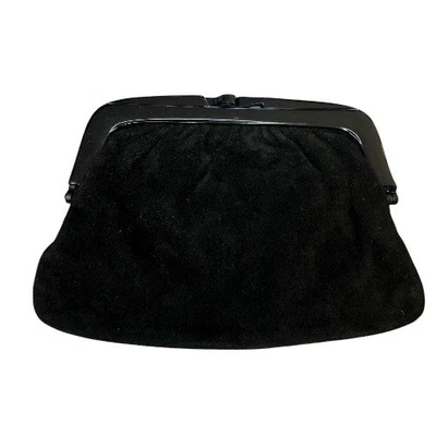 Bolso sin asas vintage negro con asa de baquelita hecho en Italia usado en excelente estado Foto 1 de 4