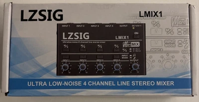 LZSIG LMIX1 Ultra Low Noise 4 Kanal Line Stereo Mixer Micro Mix Neu Open Box - Bild 1 von 4