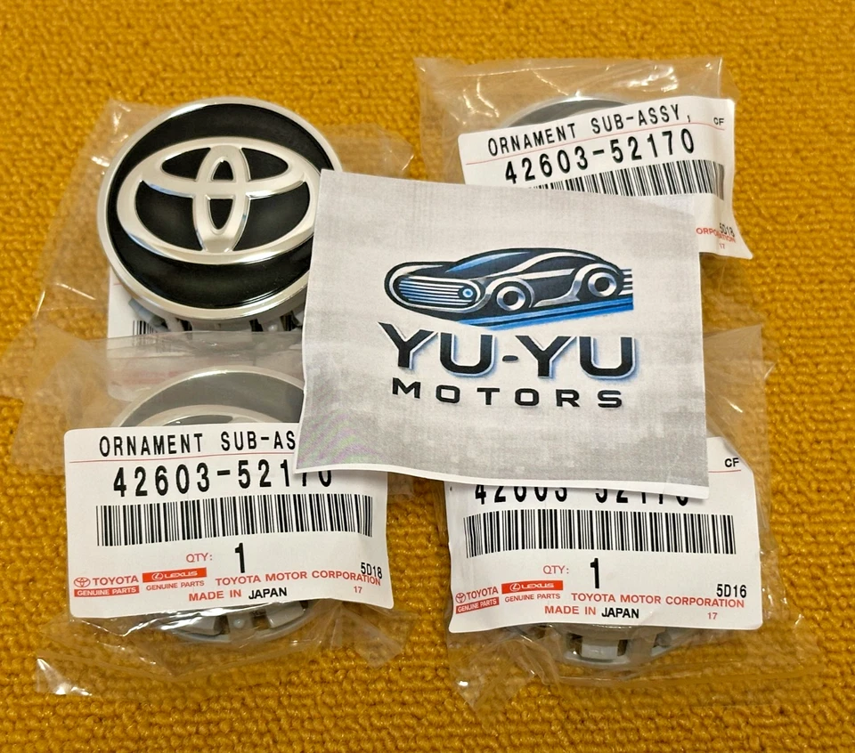Toyota Genuine Prius Corolla Wheel Center Cap 4 Pieces Set 42603-52170 OEM JDM - Image 1 of 4