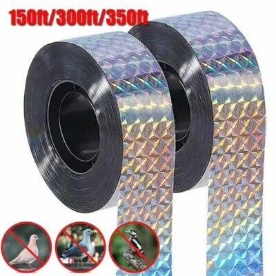 Scare Bird Deterrent Reflective Repellent Tape 150-350FT Woodpecker Geese Garden - Image 1 of 4