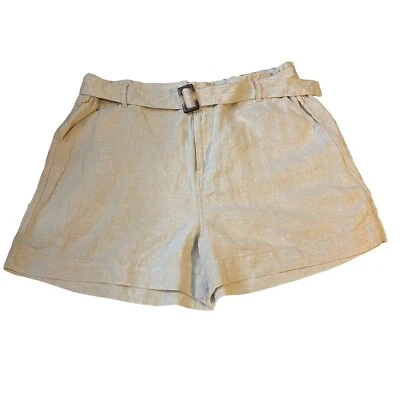 Pantalones cortos Saks Fifth Avenue 100 % lino para mujer talla XL Foto 1 de 4