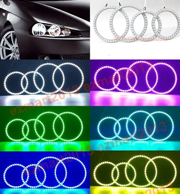 Anillo halo RGB para Alfa Romeo 147 05-10 faro LED Flash DRL lámpara ojo ángel Foto 1 de 4