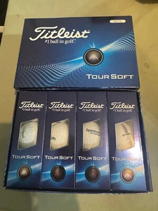 NEW Titleist 2025 TOUR SOFT LOGO OVERRUN Golf Balls 1 Dozen - Picture 1 of 1