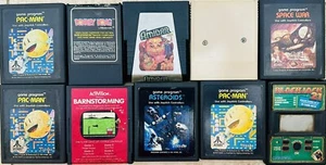 VINTAGE/TESTED-Lot 10 '80s Atari Games~game program-PacMan Space War Asteroids + - Picture 1 of 24