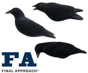 FA-194002 LAST PASS FULLY FLOCKED CROW DECOYS - 3 PACK - FINAL APPROACH - Picture 1 of 5