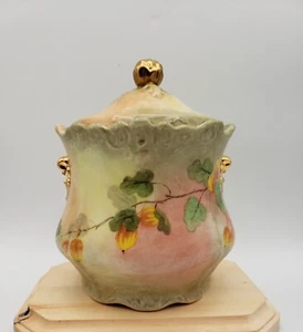 Biscuit Jar International Art Teachers? Hand Painted Trinket Dish Signed 1974 EC - Picture 1 of 10