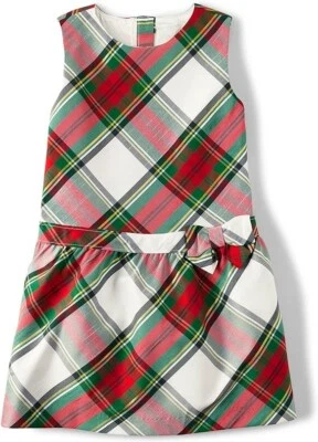 Vestido Gymboree Ocasión Especial/Vacaciones, Cuadros Rojo y Verde, Niñas Talla 12 Foto 1 de 3