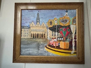 Tableau Acrylique Sur Toile Hotel de Ville de St Quentin + Certificat (L14/A30) - Imagen 1 de 7