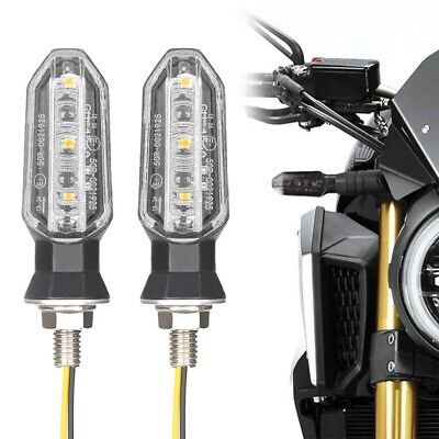 12V LED Moto Frecce Indicatori Luce Ambra Lente Trasparente 2PCS • 9.45€