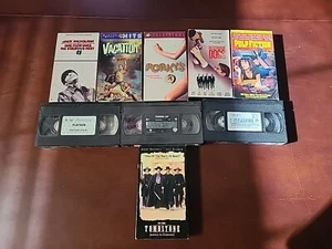 9 90s VHS Movie LOT of Classics, Platoon, Tombstone, Training Day, Pulp Fiction - Picture 1 of 6