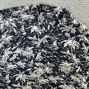 Vintage Polo Ralph Lauren Shirt Mens Medium Caldwell Hawaiian Blue Palm Trees - Picture 1 of 12