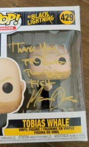 2022 FUNKO POP VINYL DC BLACK LIGHTNING SIGNED BY MARVIN JONES KRONDON TOBIAS  - Picture 1 of 2