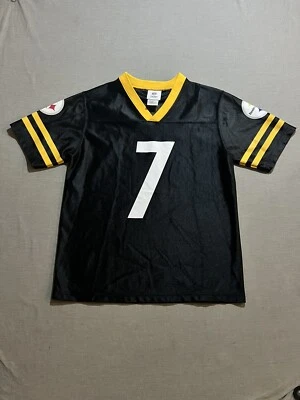 Camiseta deportiva grande negra manga corta Pittsburgh Steelers Ben Roethlisberger NFL para niños Foto 1 de 4