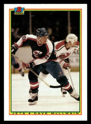 Dave McLlwain 1990 Bowman #136   Winnipeg Jets - Image 1 of 2
