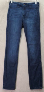 Hollister Jeans Youth 25x26 Blue Denim Pockets High Rise Straight Leg Flat Front - Picture 1 of 6