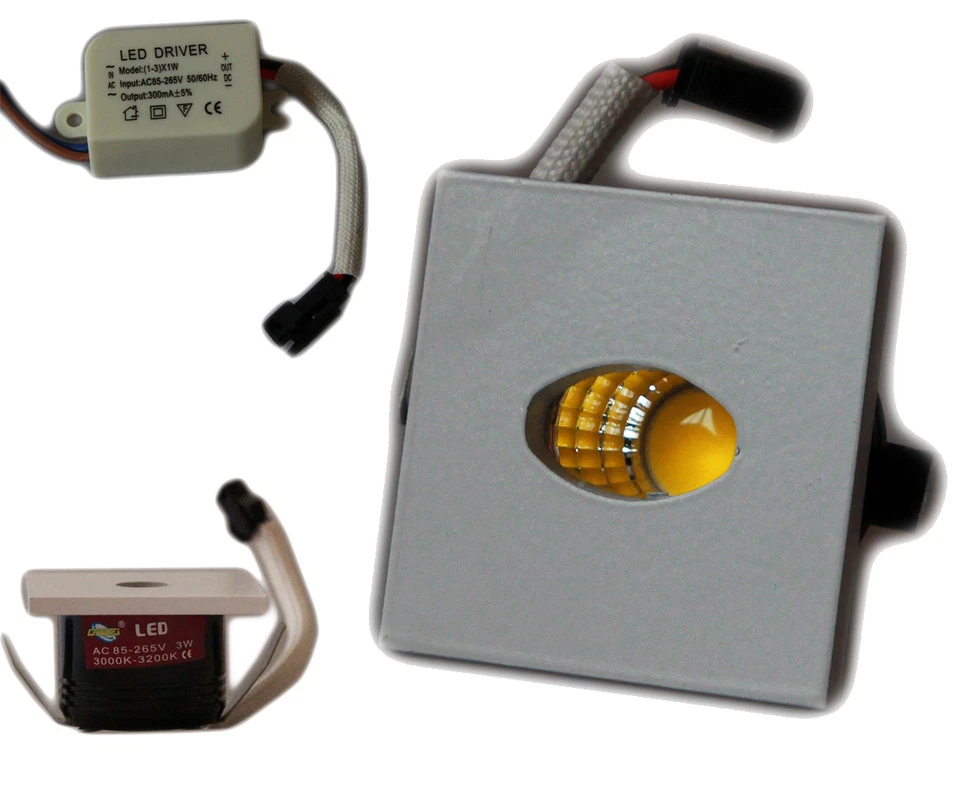 FARETTO COB AD INCASSO SEGNAPASSO A LED 3W 220V LUCE FREDDA CALDA QUADRATO OVALE - Immagine 1 di 1