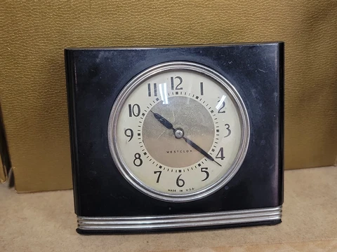 Vintage Art Deco Westclox LA SALLITA Pull Cord Travel Clock Cover