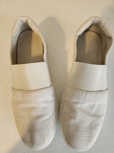vince womens sneaker slip on neutral color sz 7 canvas with stretch strap detail - Picture 1 of 8