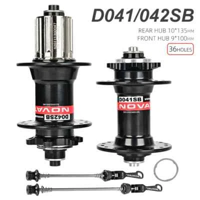 Bicicleta de montaña MTB Novatec D041/D042SB buje delantero trasero disco tarjeta freno 28 32 36H Foto 1 de 4