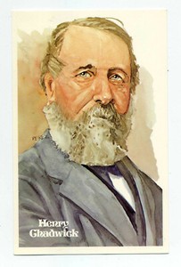 HENRY CHADWICK Unsigned Perez Steele Post Card - Set Break