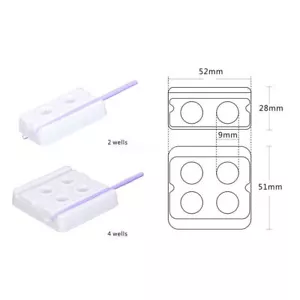 10/50/100 Dental Disposable Mixing Wells 2/4-Well Bonding Composite Adhesive - Picture 1 of 14
