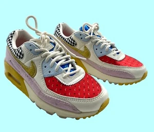 NIKE Womens Air Max 90 Patchwork Multicolor Sneakers DM8075-100 Size 7.5 - Picture 1 of 11
