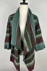 Woolrich Jacket Women M/L Open Front Southwest Blanket Stripe Pemberton Western  - Picture 1 of 16