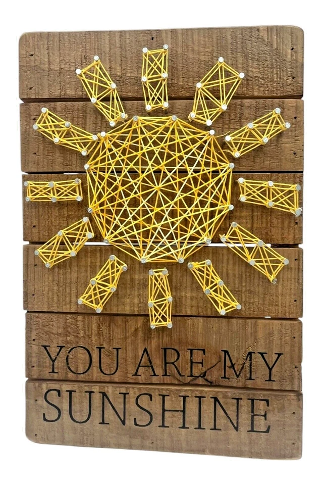 Primitives By Kathy String Art You Are My Sunshine Wall Art 8" x 12" x 2' - Image 1 of 4