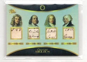 2024 Pieces of the Past 1700's Isaac Newton Franklin Voltaire Adams QUAD RELIC b - Picture 1 of 1