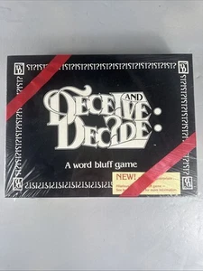 Deceive and Decide A Word Bluff Game Sealed New 1984 Meca Enterprises Rare - Picture 1 of 9