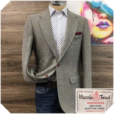 Blazer Abrigo Deportivo Informal Chaqueta Talla 40L Traje de Lana DE COLECCIÓN HARRIS TWEED para Hombres Foto 1 de 4