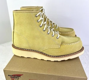 Botas Red Wing Heritage 6” clásicas sin usar, en caja, para mujer talla 8 B gamuza Butter Abiline nuevas - Imagen 1 de 10