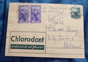 Postkarte Chlorodont Espresso Italien bei der Arbeit 1951 schöne Frankatur - Bild 1 von 1