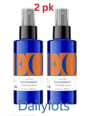 EO Desodorante Natural Spray Naranja Madera de Cedro Cítricos 4oz Control de Olores Corporales 2pk Foto 1 de 2