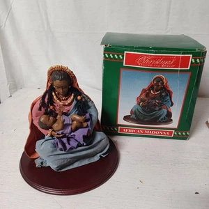 Estatua De Colección House of Lloyd Madonna Africana Niño Navidad Alrededor del Mundo 1995 - Imagen 1 de 9