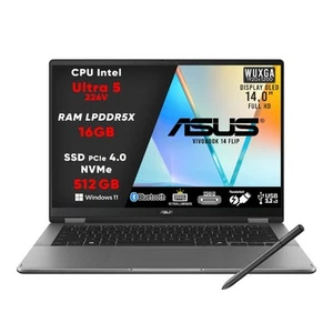 NOTEBOOK ASUS VIVOBOOK 14 FLIP ULTRA 5 16GB RAM 512GB SSD 14.0 OLED TOUCH WIN 11 - Foto 1 di 8
