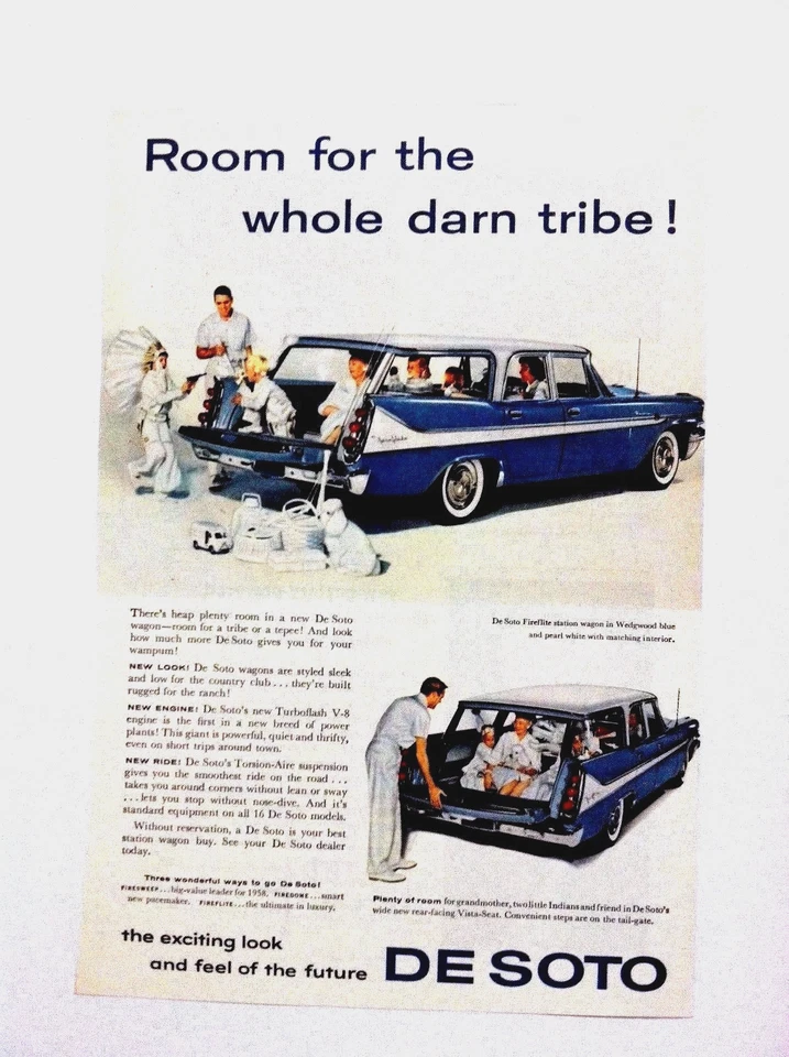 Anuncio impreso de camioneta de bomberos DeSoto 1958 Foto 1 de 2